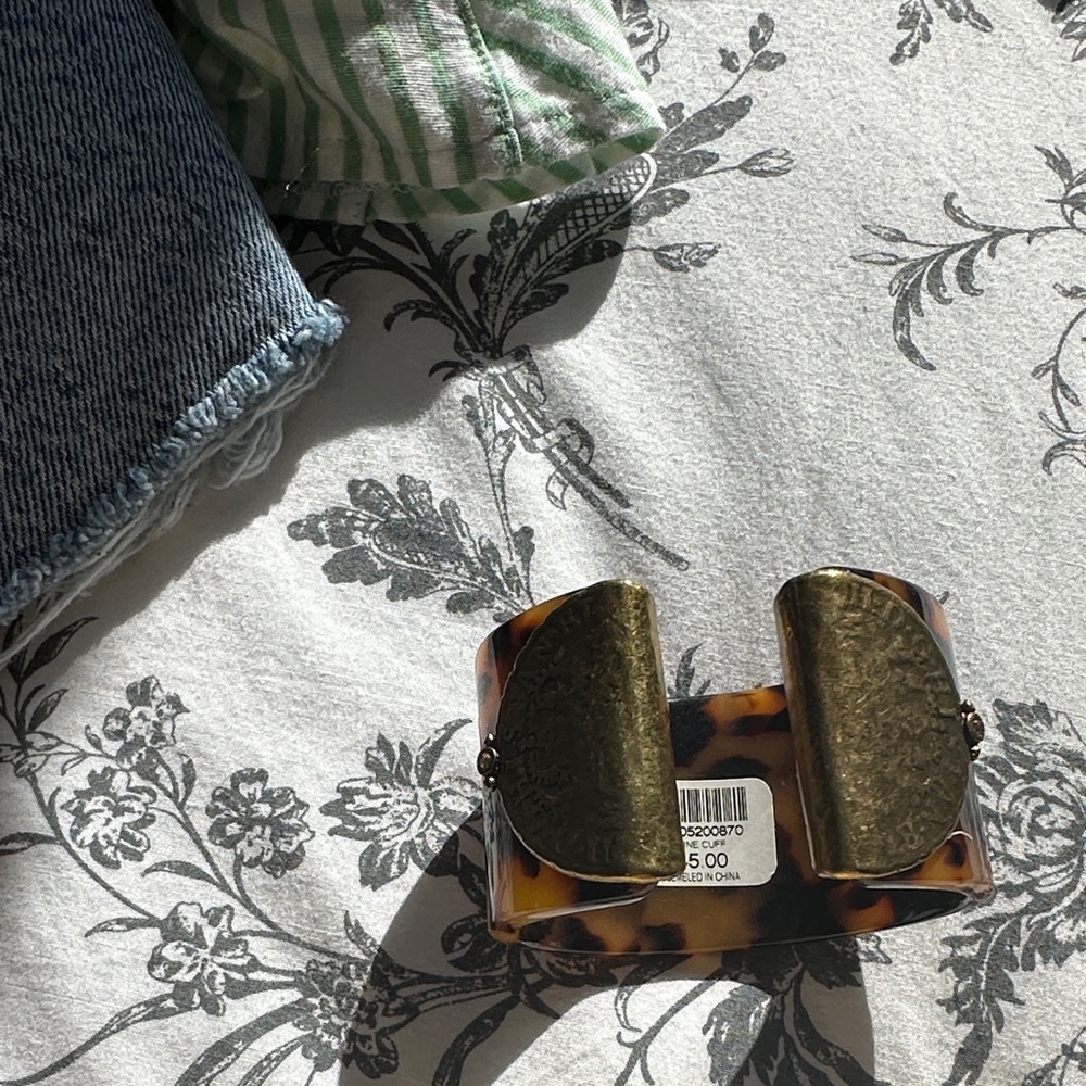 Chico's Tortoise and Gold Cuff Bracelet
